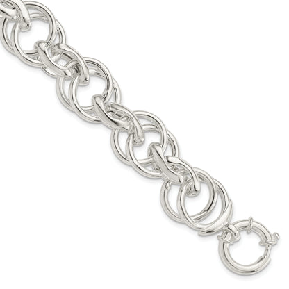 Sterling Silver Polished Fancy Link 8.5 Inch Bracelet