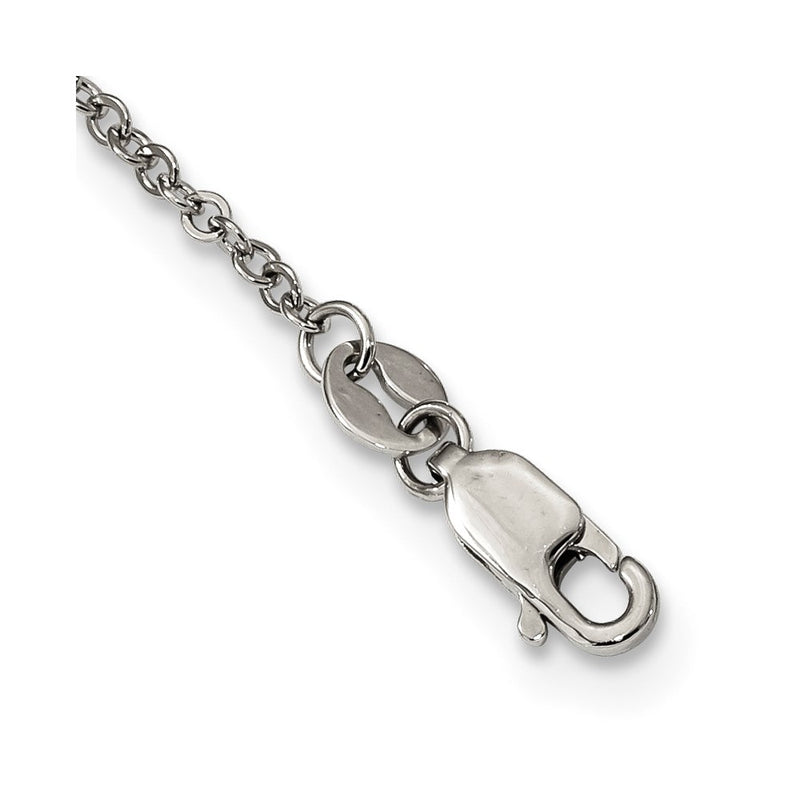 Sterling Silver Polished Fancy Twisted Cz Circle Necklace