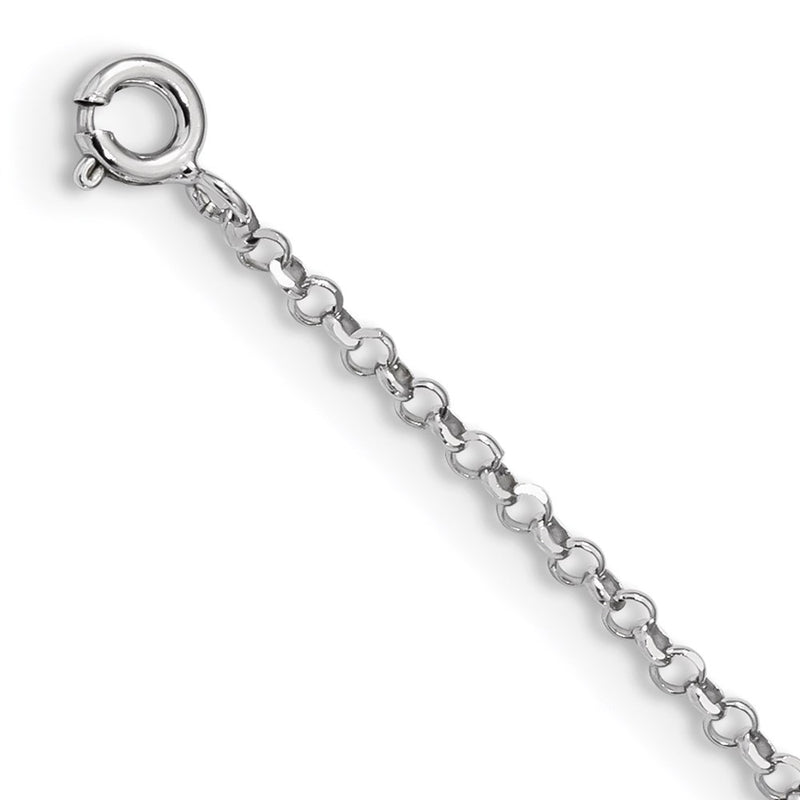 Sterling Silver Rhodium Rose-Tone Heart & Key W/1.5In Ext. Necklace