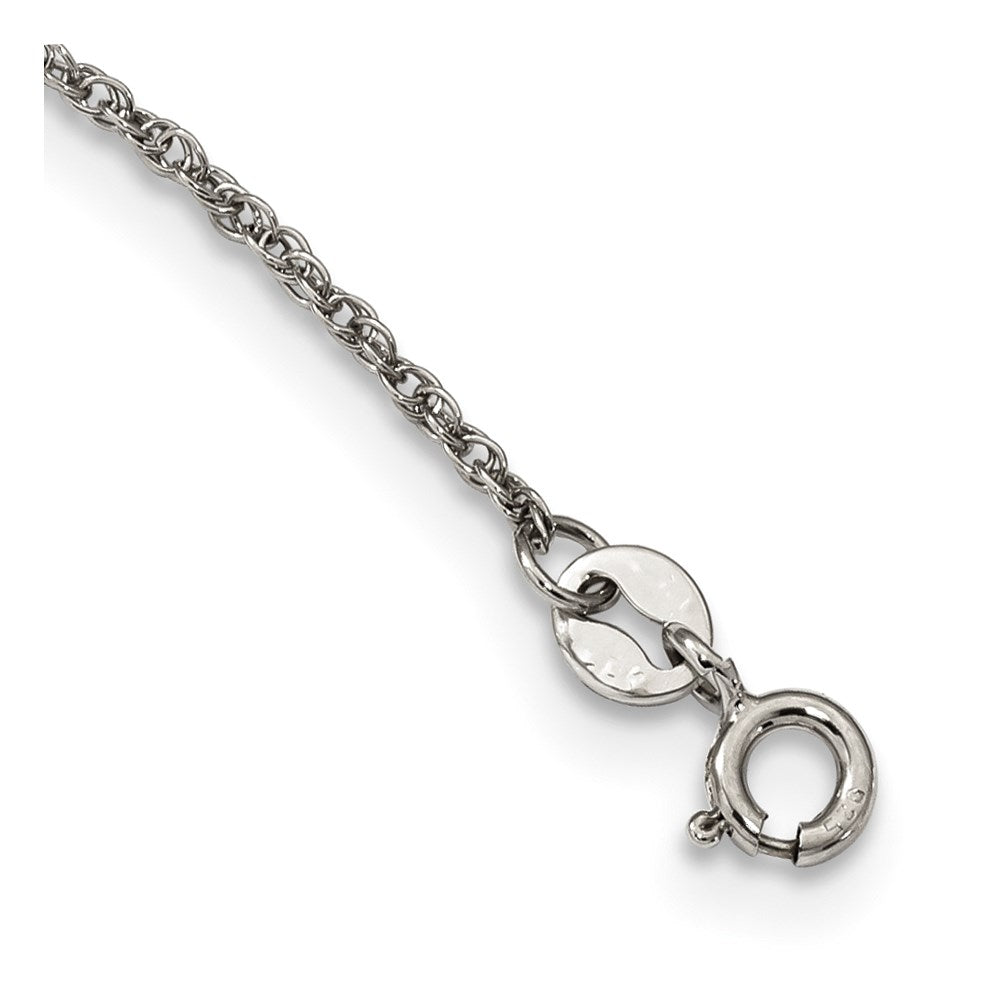 Sterling Silver Polished Cz Heart Necklace