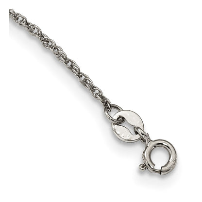 Sterling Silver Polished Cz Heart Necklace