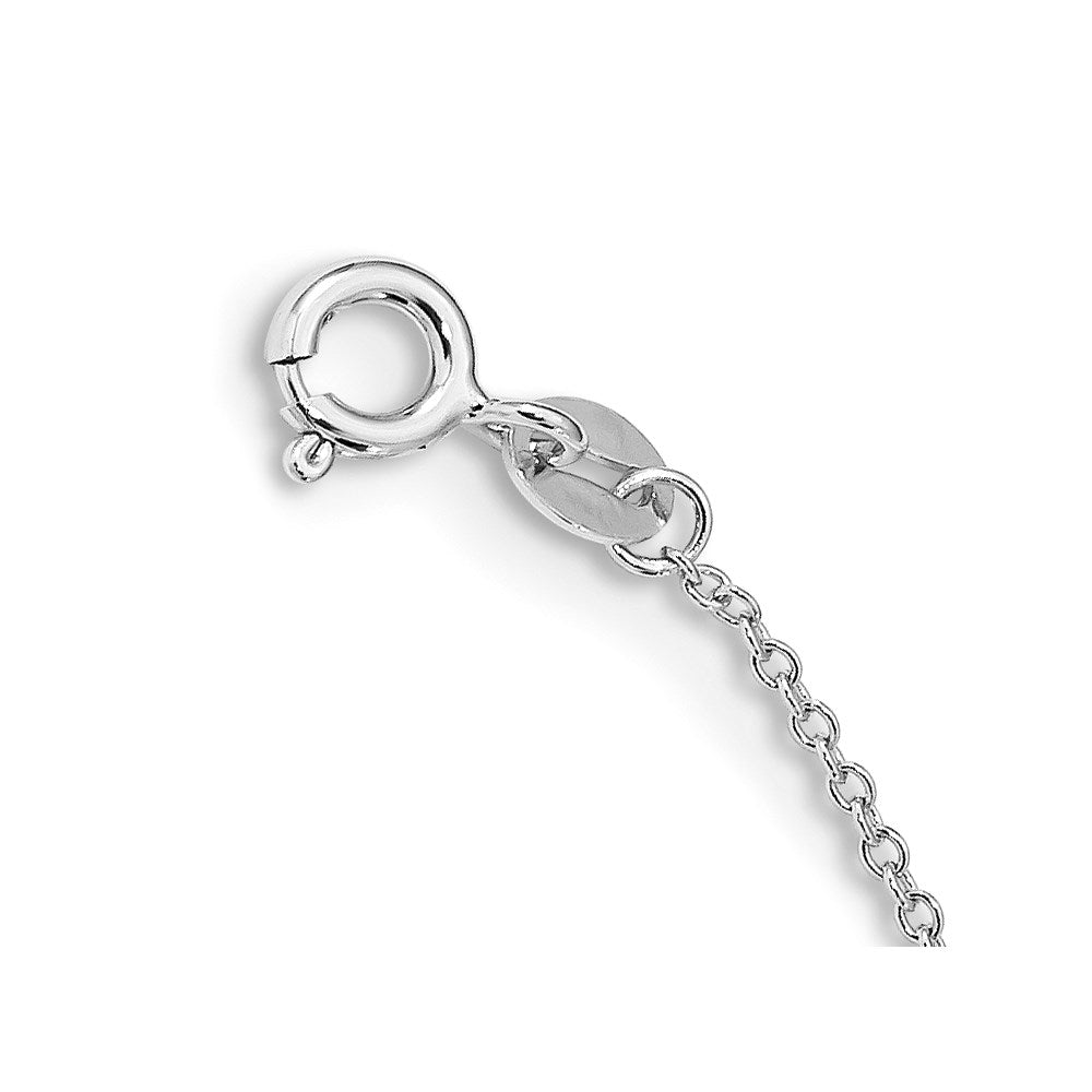 Sterling Silver Rhodium-Plated Polished 5-5.5mm Freshwater Cultured Pearl 5-Station Children'S Necklace