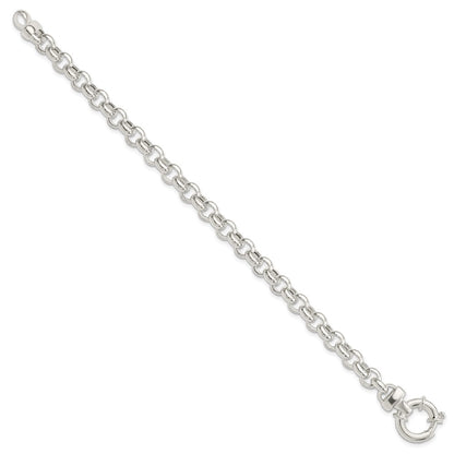 7.5 Inch Sterling Silver Polished Rolo Fancy Bracelet
