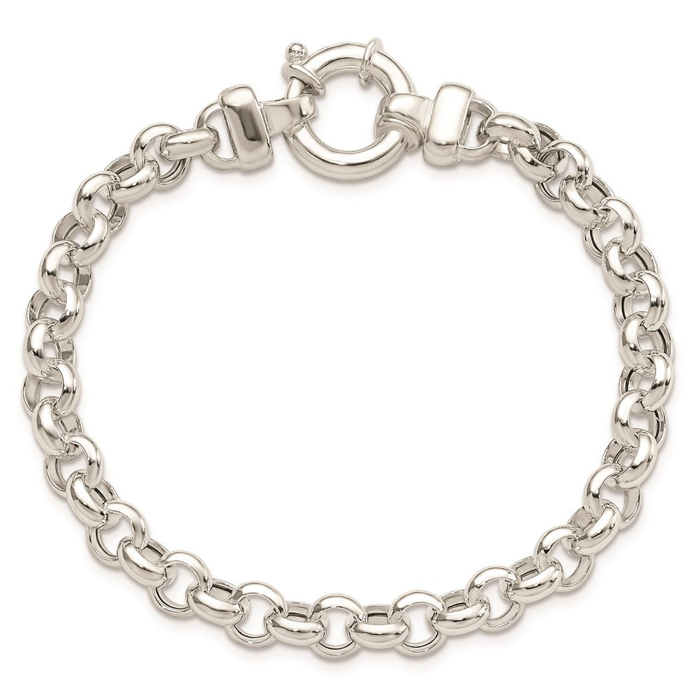 7.5 Inch Sterling Silver Polished Rolo Fancy Bracelet