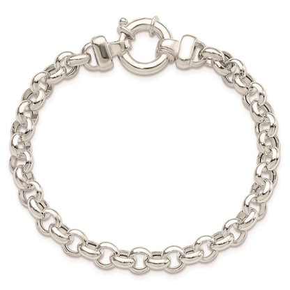 7.5 Inch Sterling Silver Polished Rolo Fancy Bracelet