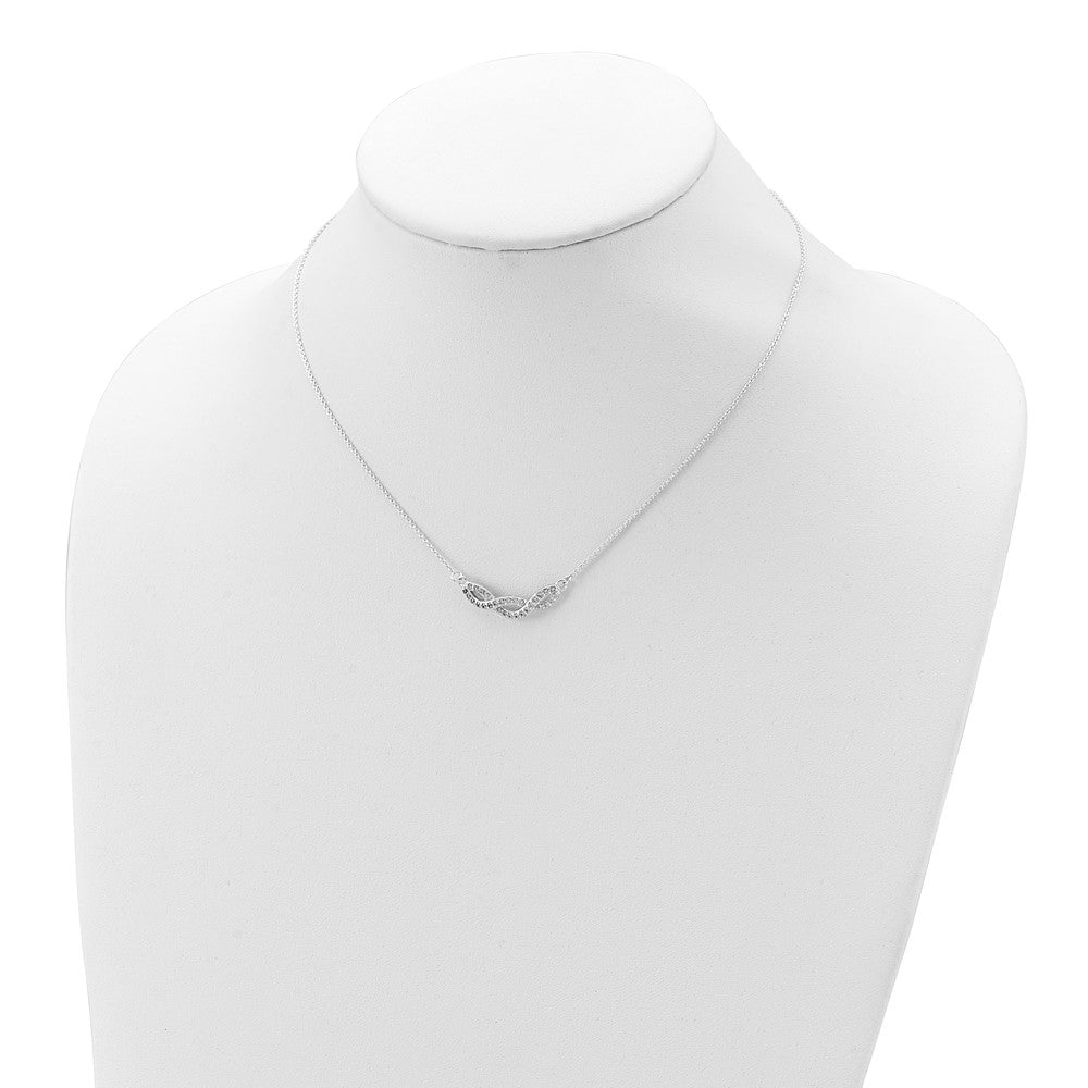 Sterling Silver Cz Fancy Necklace