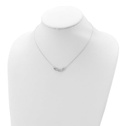 Sterling Silver Cz Fancy Necklace