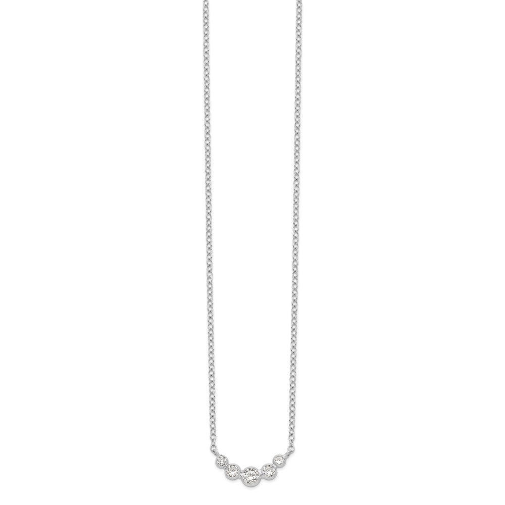 Sterling Silver Cz Necklace