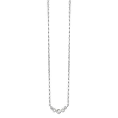 Sterling Silver Cz Necklace