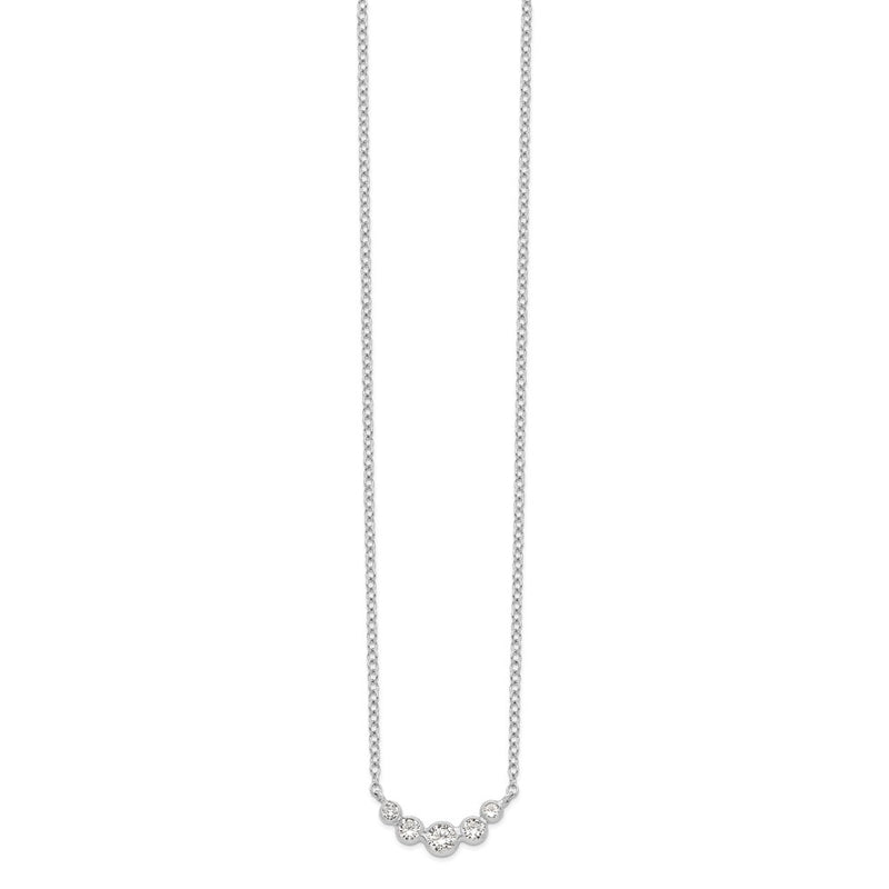 Sterling Silver Cz Necklace