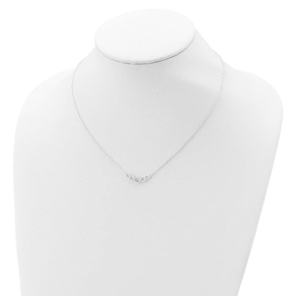 Sterling Silver Cz Necklace
