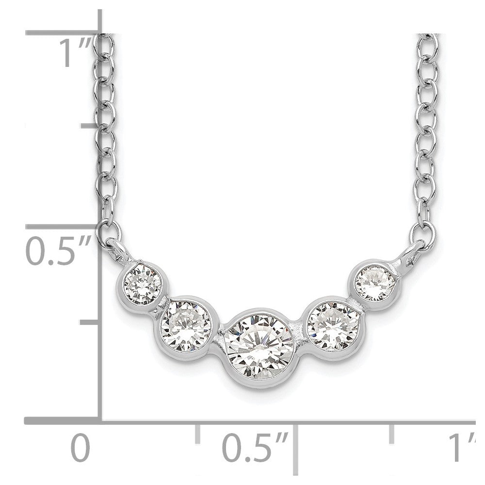Sterling Silver Cz Necklace