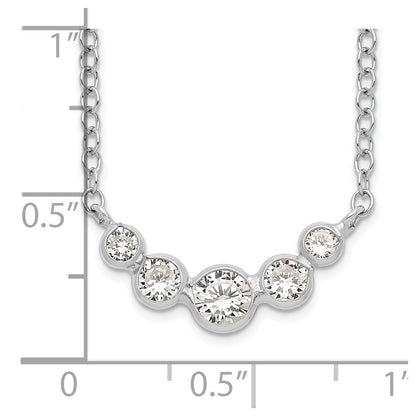 Sterling Silver Cz Necklace