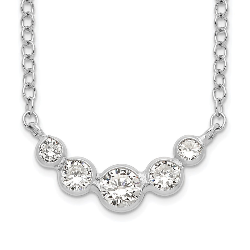 Sterling Silver Cz Necklace