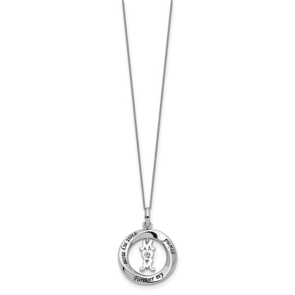 Sterling Silver Cz First My Mom, Forever Friend Necklace