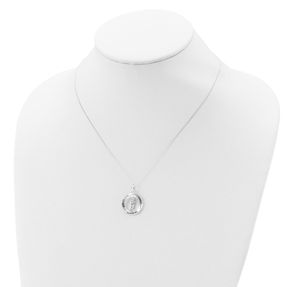 Sterling Silver Cz First My Mom, Forever Friend Necklace