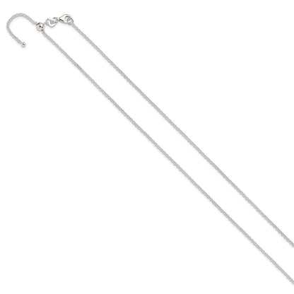 Sterling Silver Polished Adjustable Necklace