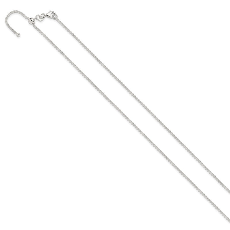 Sterling Silver Polished Adjustable Necklace