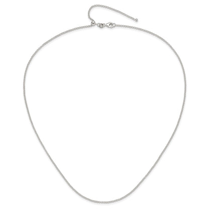 Sterling Silver Polished Adjustable Necklace