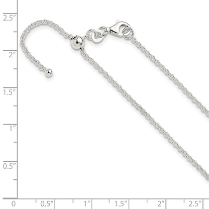 Sterling Silver Polished Adjustable Necklace