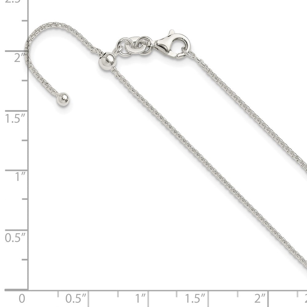 Sterling Silver Polished Adjustable Necklace