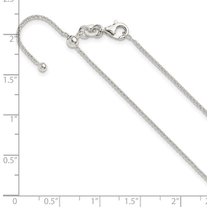 Sterling Silver Polished Adjustable Necklace