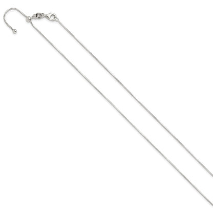 Sterling Silver Polished Adjustable Necklace