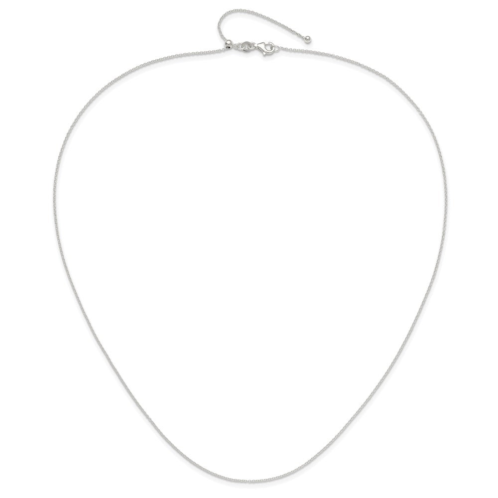 Sterling Silver Polished Adjustable Necklace