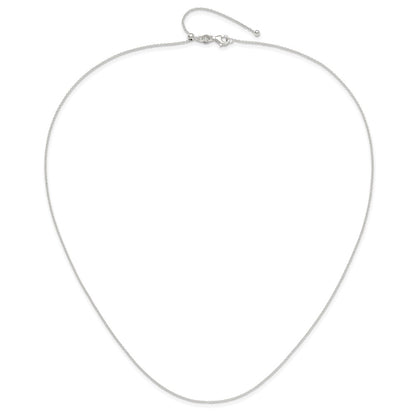 Sterling Silver Polished Adjustable Necklace