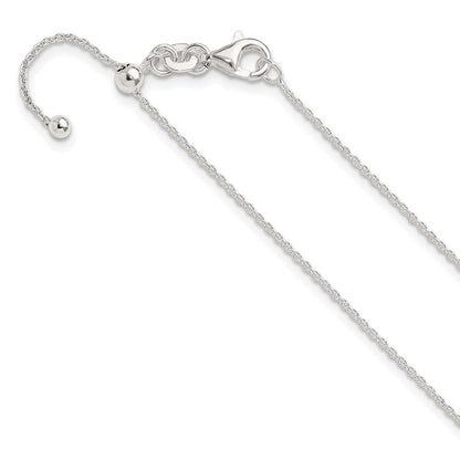 Sterling Silver Polished Adjustable Necklace