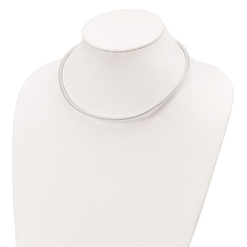 Sterling Silver 4mm Round Cubetto 16In Necklace