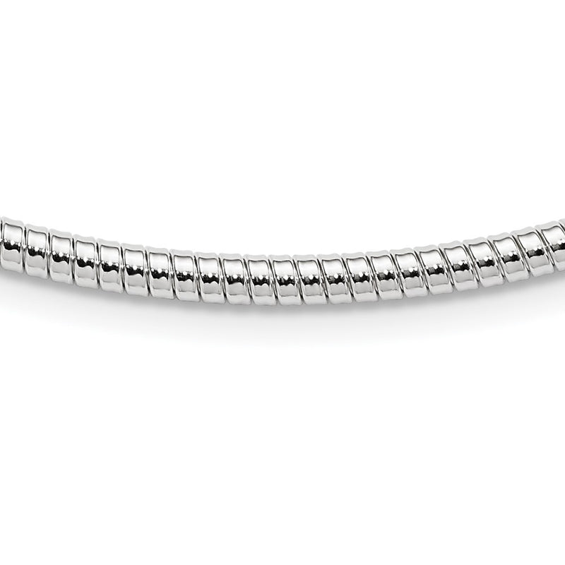 Sterling Silver 4mm Round Cubetto 16In Necklace