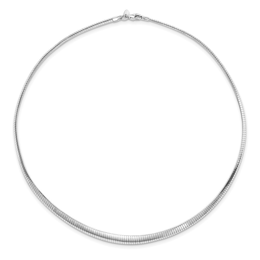 Ss/Gold Plated Sterling Silver Gold-Tone Rh-Pltd 3-6mm Reversible Cubetto Necklace
