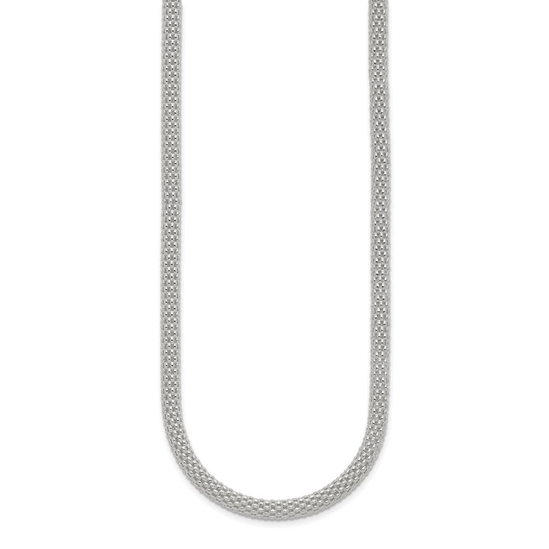 18 Inch Sterling Silver 4.5mm Corona Chain Necklace