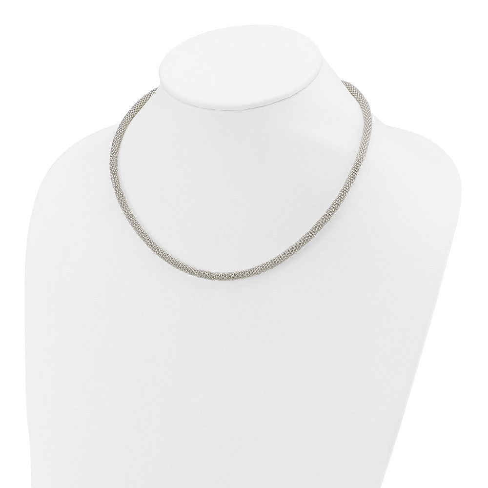 18 Inch Sterling Silver 4.5mm Corona Chain Necklace