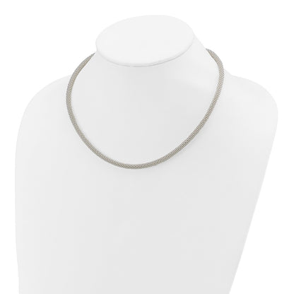 18 Inch Sterling Silver 4.5mm Corona Chain Necklace