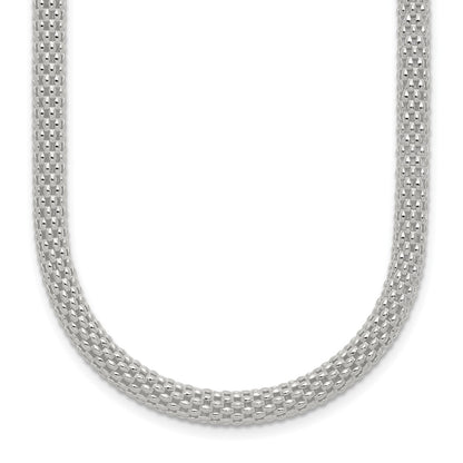 18 Inch Sterling Silver 4.5mm Corona Chain Necklace