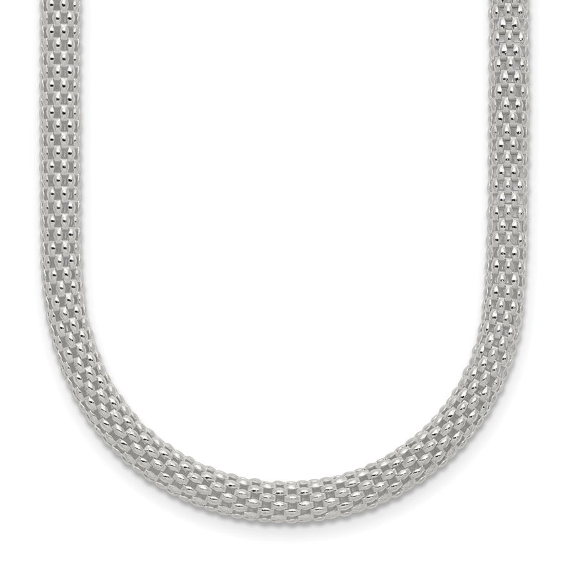 18 Inch Sterling Silver 4.5mm Corona Chain Necklace