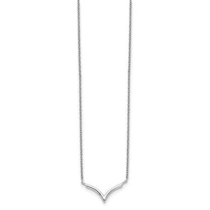 Sterling Silver Polished V-Shape Necklace