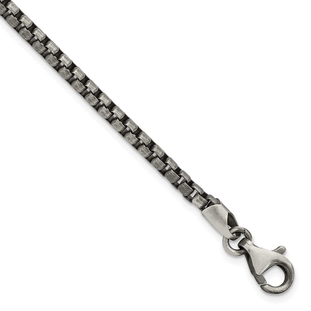 Sterling Silver Antiqued Brushed Chain Bracelet