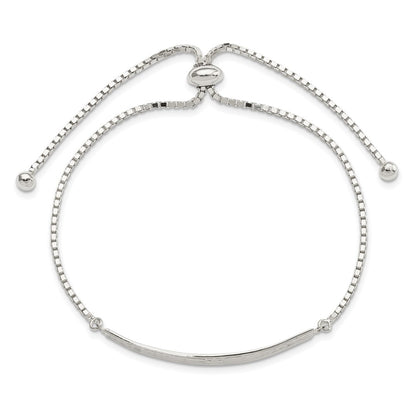 Sterling Silver Rhodium-Plated Claddagh Adjustable Bracelet