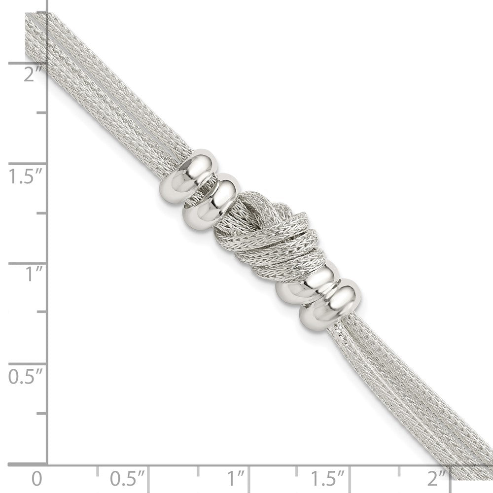 7.5 Inch Sterling Silver Polished Knot Bracelet