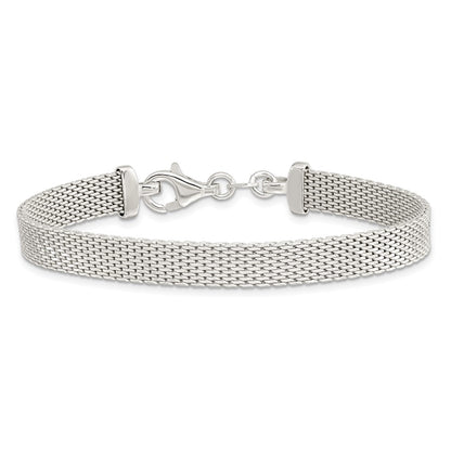 7.5 Inch Sterling Silver D/C Reversible Bracelet