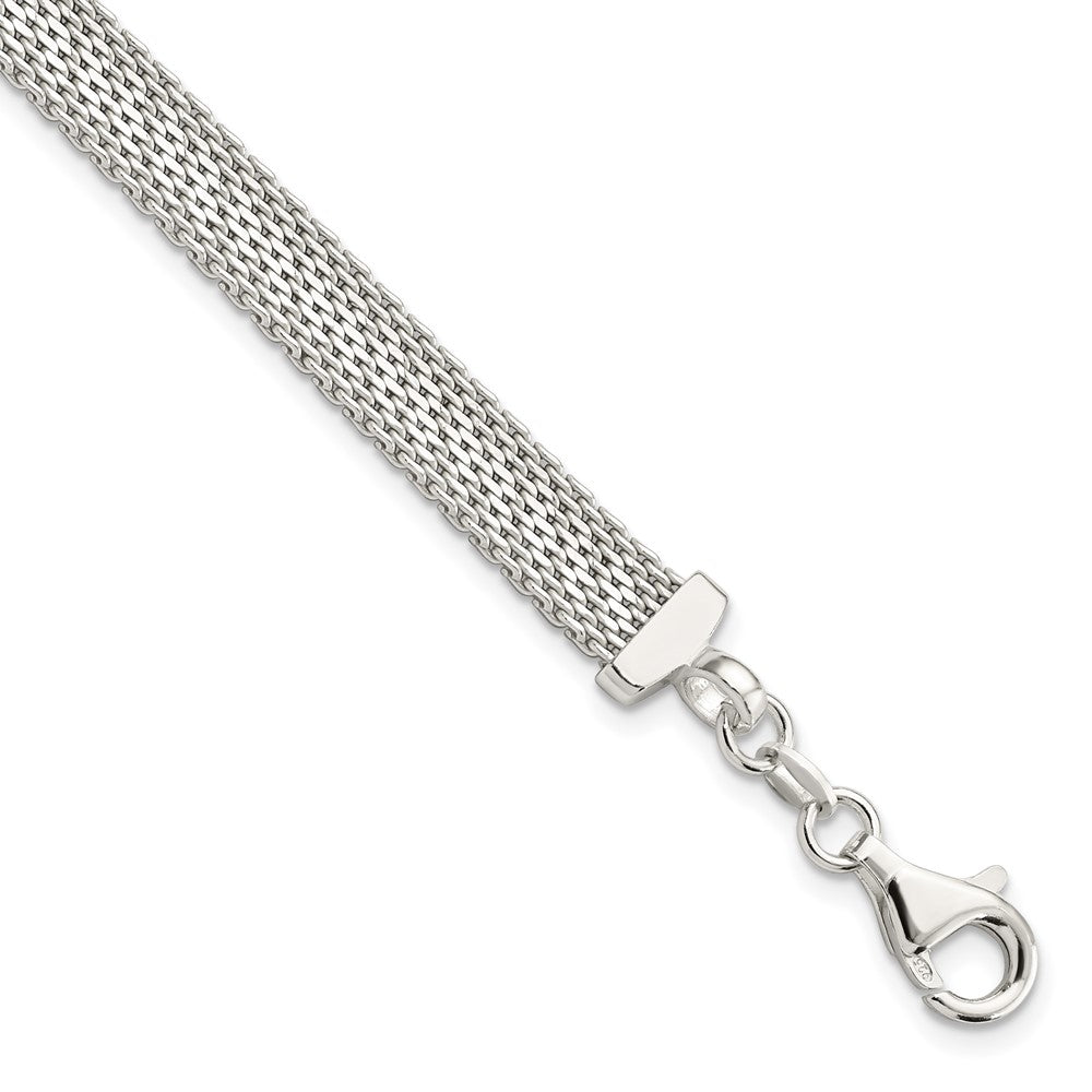 7.5 Inch Sterling Silver D/C Reversible Bracelet