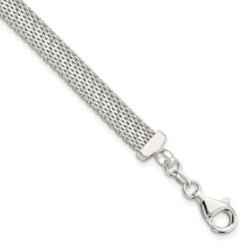 7.5 Inch Sterling Silver D/C Reversible Bracelet