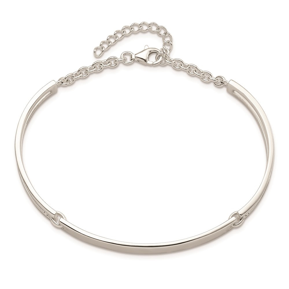 7.00 Inch Sterling Silver Polished W/1.25 In Ext. Bracelet