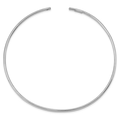 Sterling Silver Rhodium-Plated Neck Collar Necklace