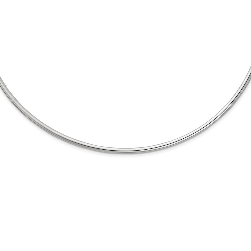 Sterling Silver Rhodium-Plated Neck Collar Necklace