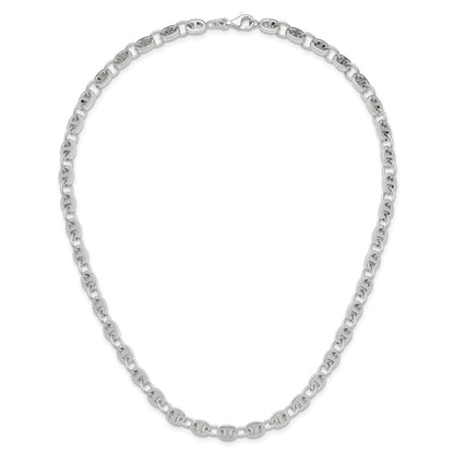 Sterling Silver Polished Fancy Link 18In Necklace