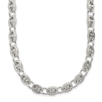Sterling Silver Polished Fancy Link 18In Necklace